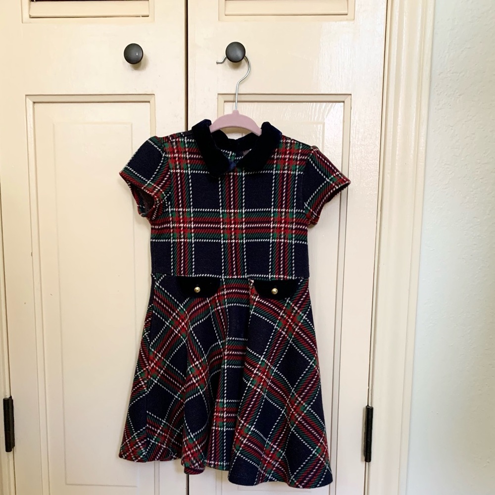 Janie & Jack Navy Plaid Dress